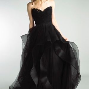 COPY - D8819L BASIX CASCADING TULLE PROM DRESS